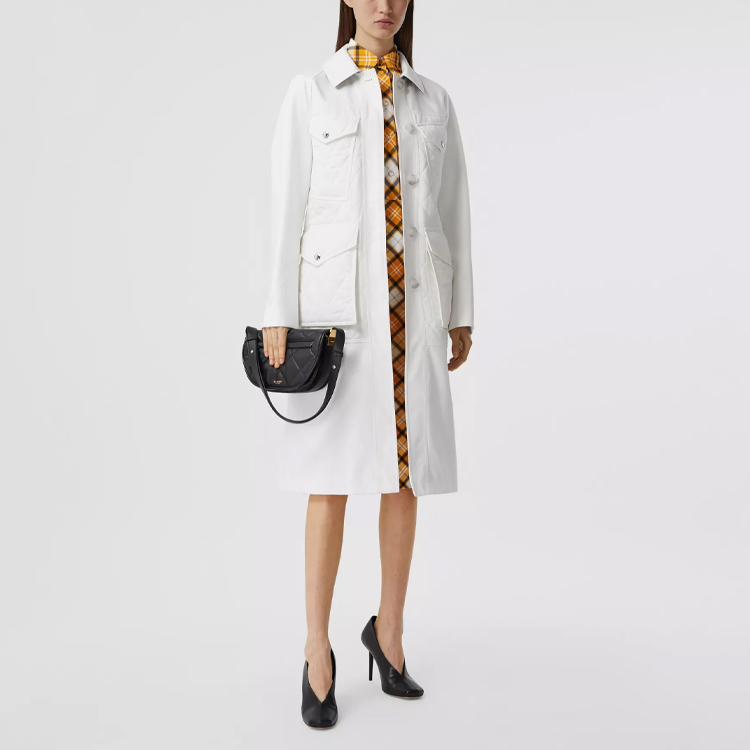 (Women) Burberry White Quilted Panel Cotton Trench Coat 80369871 圖 3