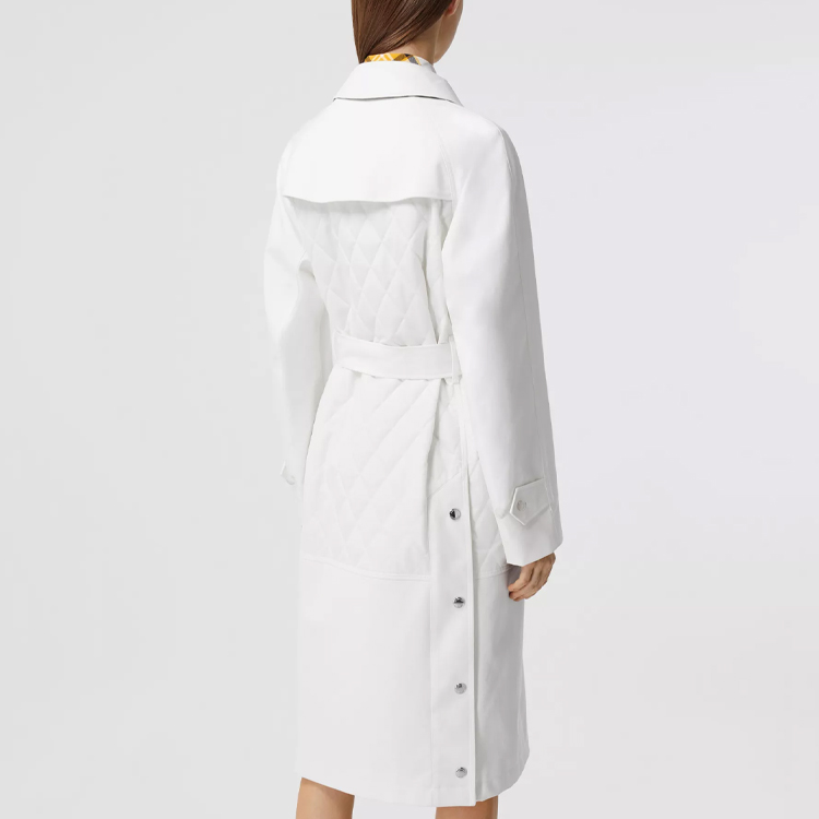 (Women) Burberry White Quilted Panel Cotton Trench Coat 80369871 圖 5
