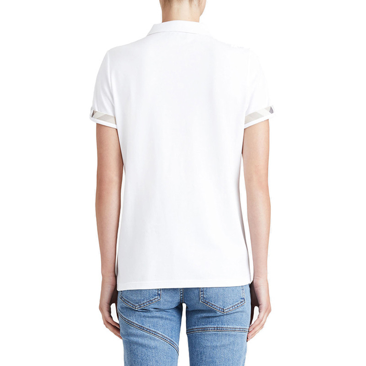 (Women) Burberry White Short Sleeve Polo with Piqué Trim 40016601 圖 5