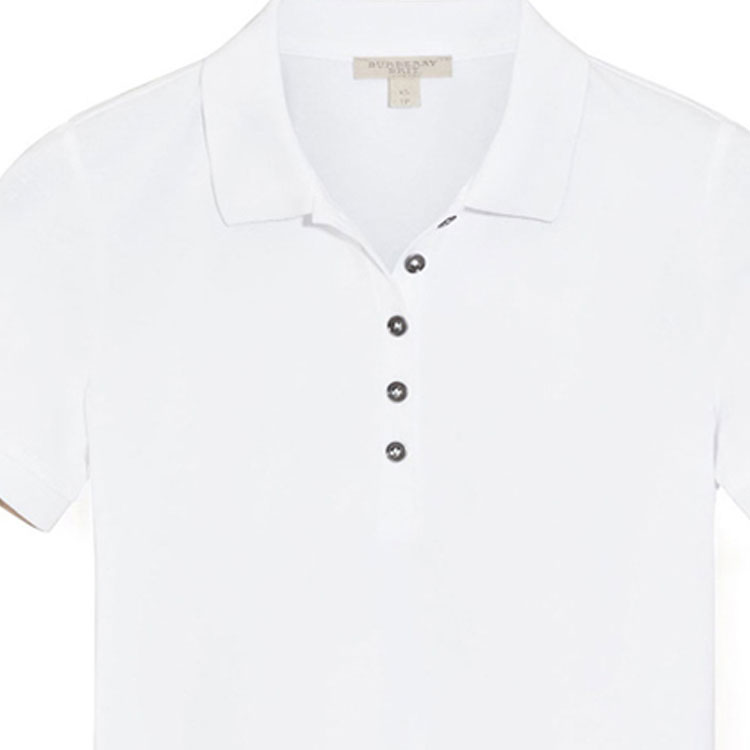 (Women) Burberry White Short Sleeve Polo with Piqué Trim 40016601 圖 6
