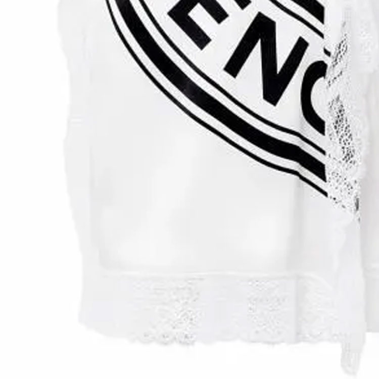 (Women) Burberry White Silk Sleeveless Dress with Lace Details and Logo Pattern 45678241 圖 5