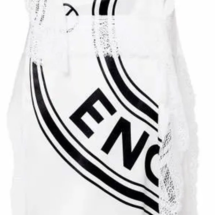 (Women) Burberry White Silk Sleeveless Dress with Lace Details and Logo Pattern 45678241 圖 6