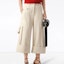 Lookbook (W) Pantalones Burberry Blancos Anchos Cortos con Detalle de Rayas Casual. 80012531