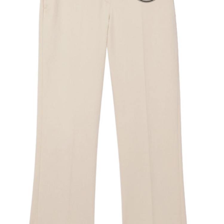 (Women) Burberry Women’s Elastic Straight Pants with Logo, Cream Color. 80266321 圖 7