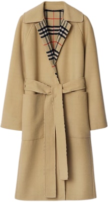 (W) Mantel Panjang Wanita Burberry Dua Sisi dengan Motif Kotak dan Ikat, Beige. 80938251 Buy (W) Mantel Panjang Wanita Burberry Dua Sisi dengan Motif Kotak dan Ikat, Beige. 80938251