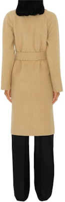 (W) Mantel Panjang Wanita Burberry Dua Sisi dengan Motif Kotak dan Ikat, Beige. 80938251 Details for (W) Mantel Panjang Wanita Burberry Dua Sisi dengan Motif Kotak dan Ikat, Beige. 80938251