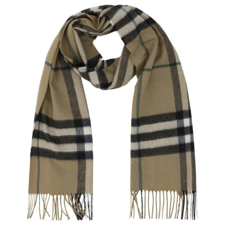 (Women) Burberry Women’s Multi-color Cashmere Knit Scarf with Colorblock Design 8091006 圖 2