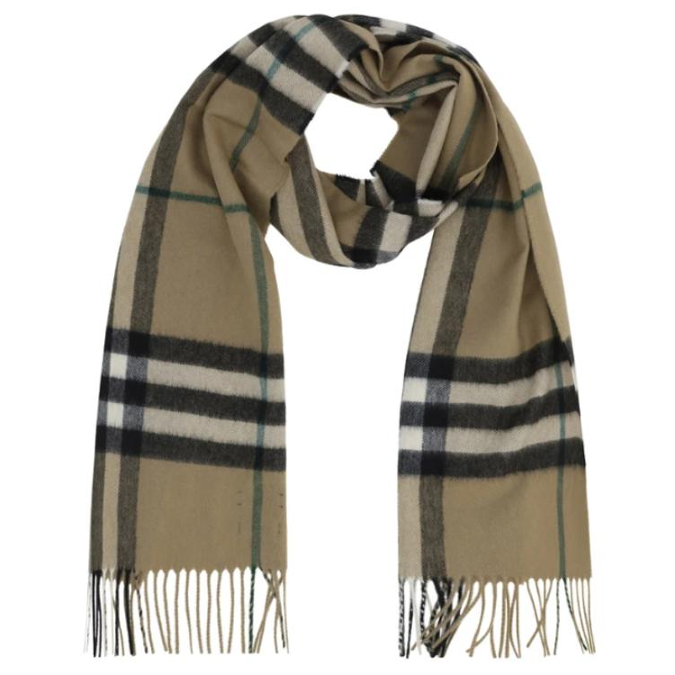 (Women) Burberry Women’s Multi-color Cashmere Knit Scarf with Colorblock Design 8091006 圖 3