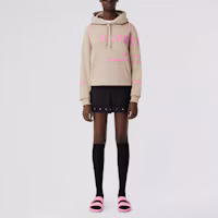 Lookbook (W) Burberry Hoodie Wanita Oversized Cetakan Kapas Beige Lembut. 80546571