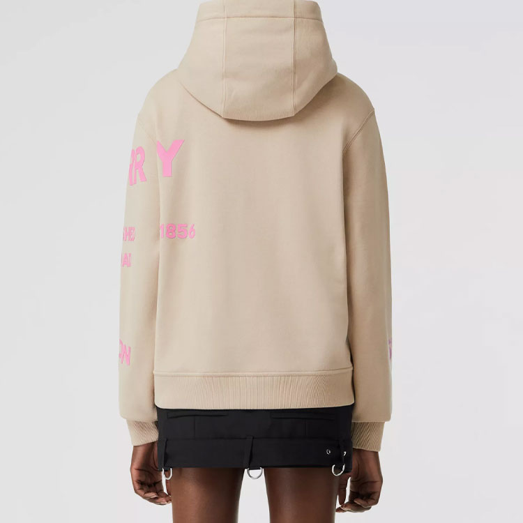 (Women) Burberry Women’s Printed Cotton Oversized Hoodie in Soft Beige. 80546571 圖 5