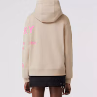 Purchase (W) Burberry Hoodie Wanita Oversized Cetakan Kapas Beige Lembut. 80546571