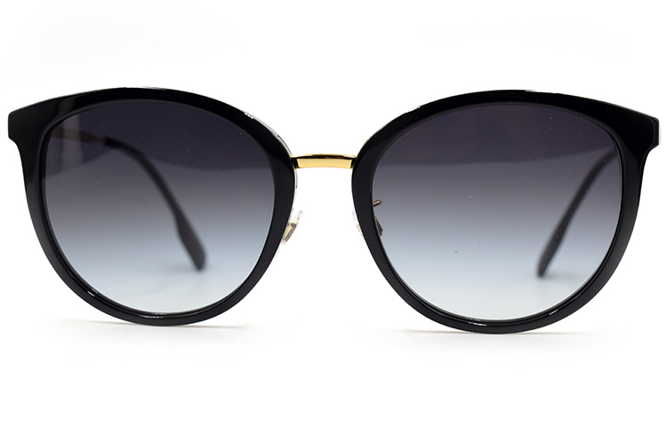 (Women) Burberry Women’s Round Sunglasses Black-Gold Multicolor Collection 4289D-3001-8G 圖 3