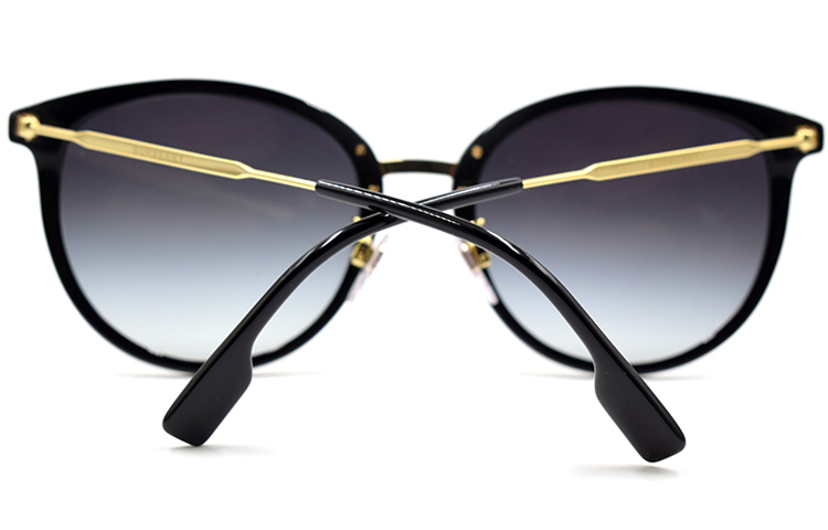 (Women) Burberry Women’s Round Sunglasses Black-Gold Multicolor Collection 4289D-3001-8G 圖 5