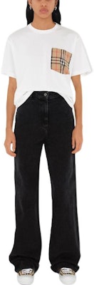 (Women) Burberry Women’s White Check Crewneck Drop Shoulder Short Sleeve T-Shirt. 80730311 Purchase (Women) Burberry Women’s White Check Crewneck Drop Shoulder Short Sleeve T-Shirt. 80730311