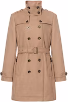 (Women) Burberry Wool Blend Double Breasted Long Coat for Women Camel Color 39761351 (Women) Burberry Wool Blend Double Breasted Long Coat for Women Camel Color 39761351