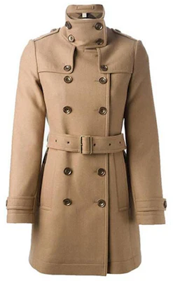 (Women) Burberry Wool Blend Double Breasted Long Coat for Women Camel Color 39761351 Order (Women) Burberry Wool Blend Double Breasted Long Coat for Women Camel Color 39761351