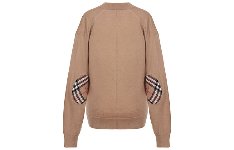 (Women) Burberry Wool Knit V-Neck Cardigan Sweater in Camel Color. 80079751 圖 3