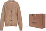 Sizing (W) Cárdigan de Punto de Lana con Cuello en V Burberry en Color Camel. 80079751