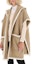 Shop (Women) Burberry Wool Logo Hooded Cashmere Shawl in Archive Beige 8031582