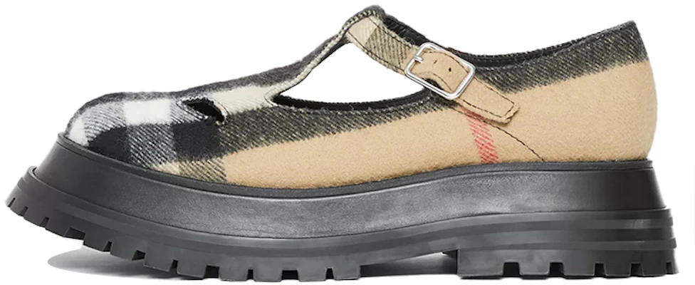 (Women) Burberry Wool Plaid Platform Sneakers 'Classic Beige' 80343001 Buy (Women) Burberry Wool Plaid Platform Sneakers 'Classic Beige' 80343001