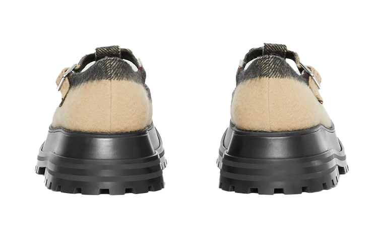 Purchase (Women) Burberry Wool Plaid Platform Sneakers 'Classic Beige' 80343001