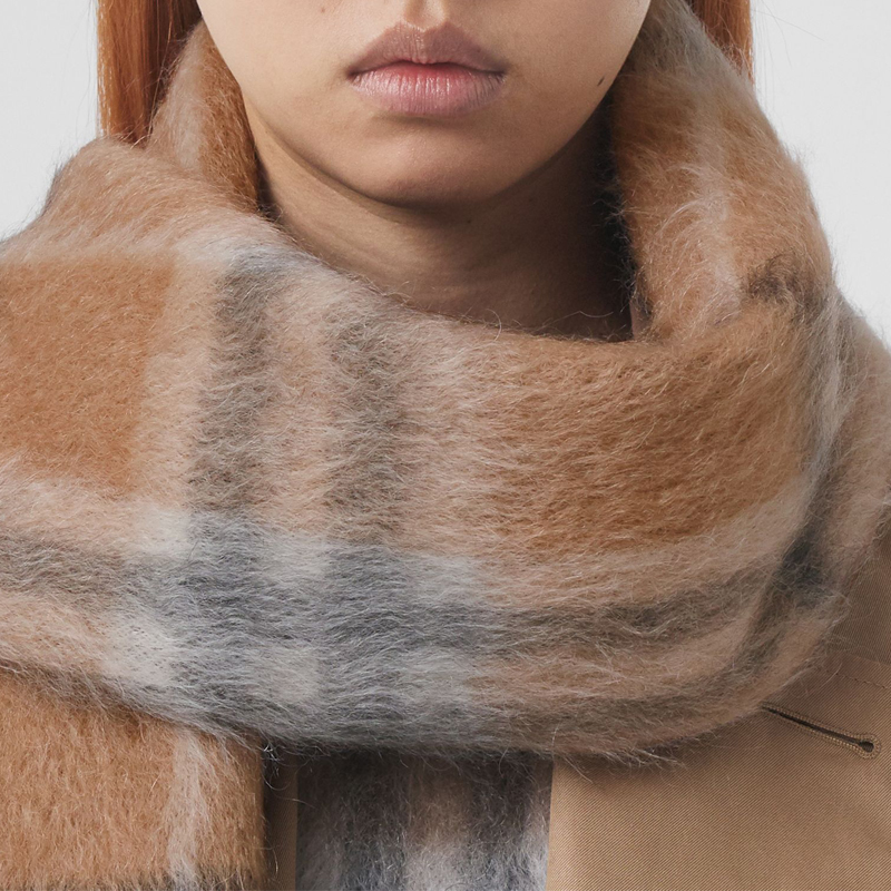 (Women) Burberry Wool Scarf Brown 80450531 圖 3