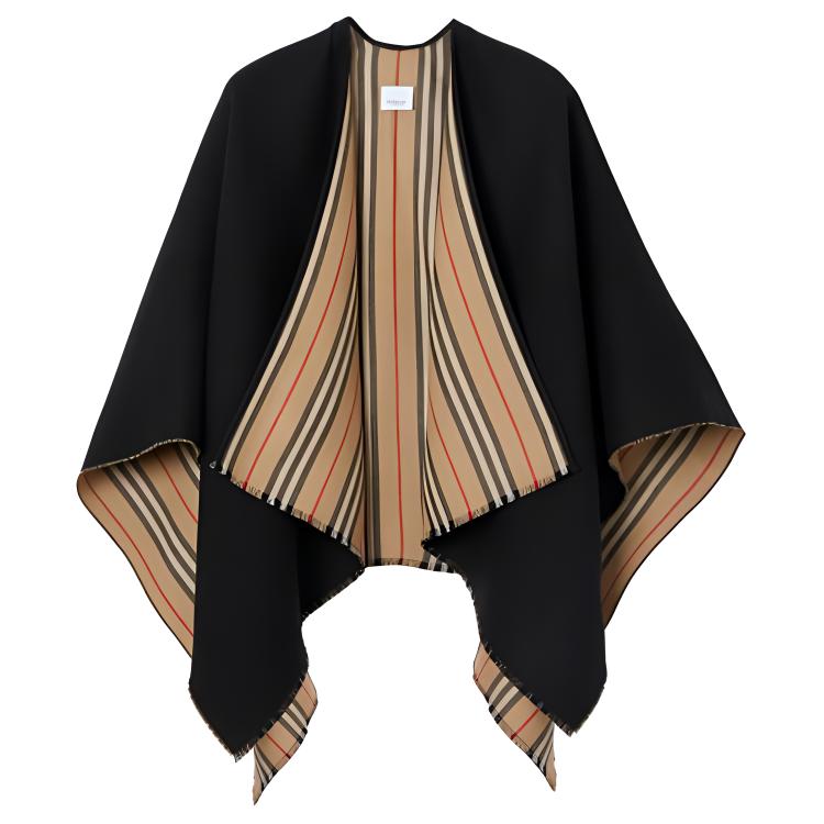 (Women) Burberry Wool Shawl in Black (Japanese/Western Style) 8018496