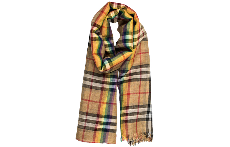 (Women) Burberry Yellow Checkered Silk Scarf 4078275 圖 3