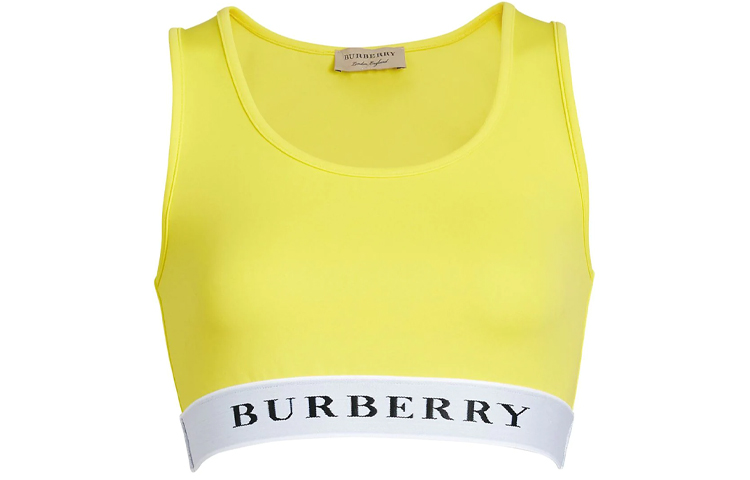Order (W) Burberry Top Deportivo Amarillo con Logo y Diseño Patchwork. 80015791