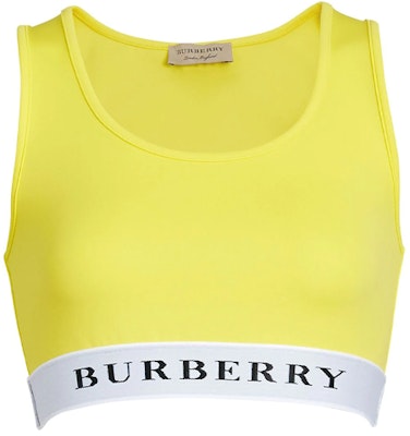 (W) Burberry Top Deportivo Amarillo con Logo y Diseño Patchwork. 80015791 Order (W) Burberry Top Deportivo Amarillo con Logo y Diseño Patchwork. 80015791
