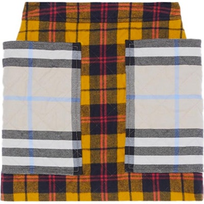 (Women) Burberry Yellow Plaid A-Line Skirt with Logo Print Design. 80391101 Buy (Women) Burberry Yellow Plaid A-Line Skirt with Logo Print Design. 80391101
