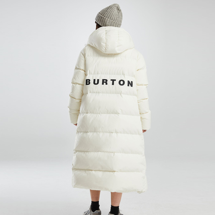 Shop (W) BURTON 長款白色羽絨外套 全拉鍊連帽大衣 99905999100
