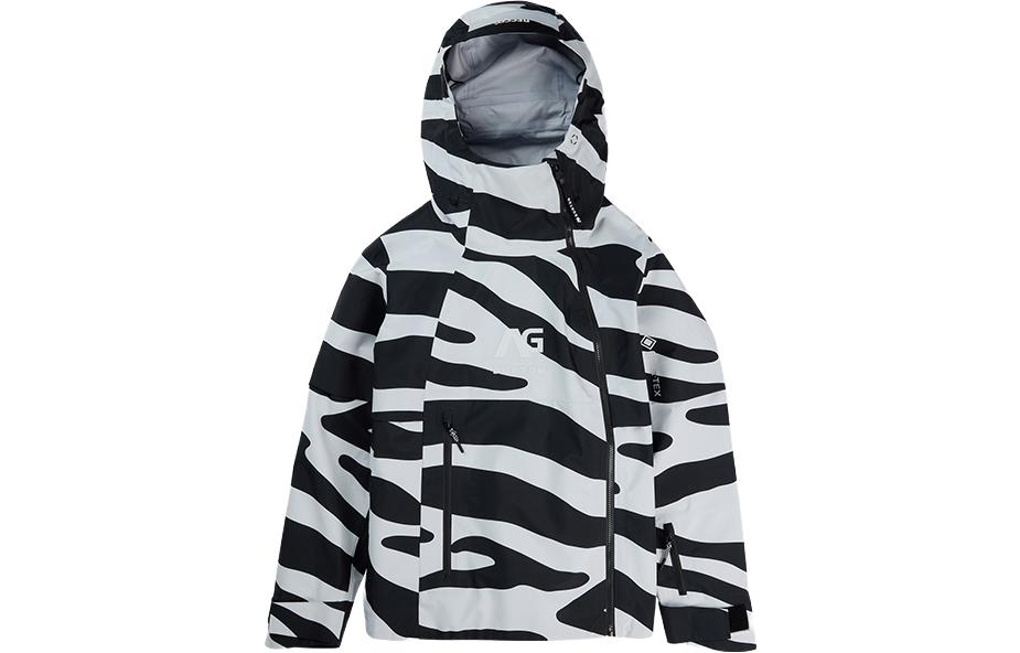 (Women) BURTON AG GORE-TEX 3L Zebra Print Windproof Waterproof  Ski Jacket Black/White 23537101961