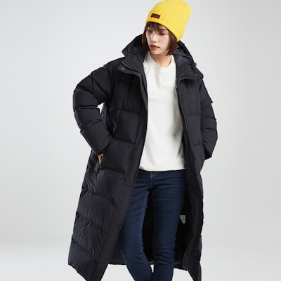 (W) BURTON 基本款長版羽絨外套 黑色 - 休閒拉鍊連帽風格 99905999001 Shop (W) BURTON 基本款長版羽絨外套 黑色 - 休閒拉鍊連帽風格 99905999001