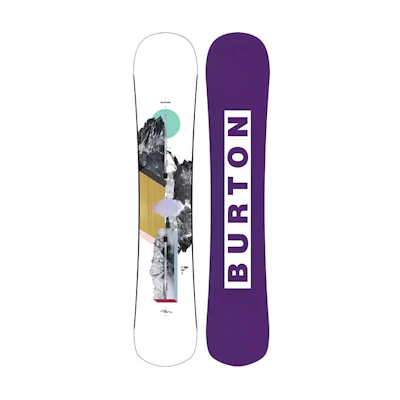 (Women) BURTON Hideaway Flat Snowboard - Balanced, Buoyant, Stable & Easy Control 106961