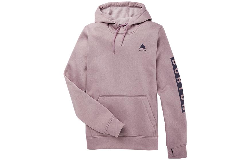 (Women) Burton Purple Hoodie with Letter Print for Snowboarding and Casual Wear 16445115503