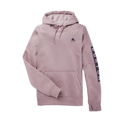 (Women) Burton Purple Hoodie with Letter Print for Snowboarding and Casual Wear 16445115503