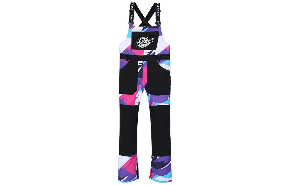 (Women) BURTON x LOL  Waterproof Graffiti Ski Bib Pants Purple - Breathable & Durable. 77700199395