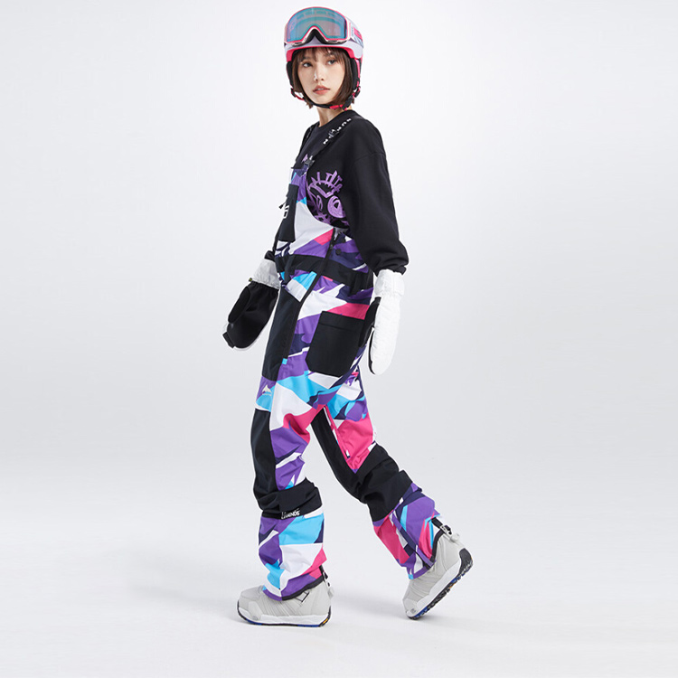 Purchase (Women) BURTON x LOL  Waterproof Graffiti Ski Bib Pants Purple - Breathable & Durable. 77700199395
