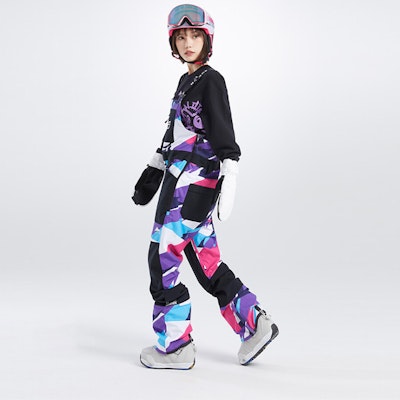 (Women) BURTON x LOL Waterproof Graffiti Ski Bib Pants Purple - Breathable & Durable. 77700199395 Purchase (Women) BURTON x LOL Waterproof Graffiti Ski Bib Pants Purple - Breathable & Durable. 77700199395
