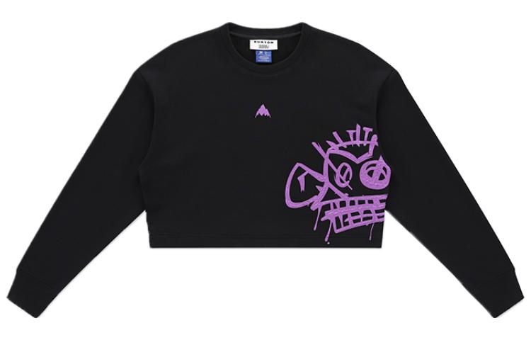 (Women) Burton x LOL Black Graphic Crewneck Pullover Casual Sweatshirt 33300199001