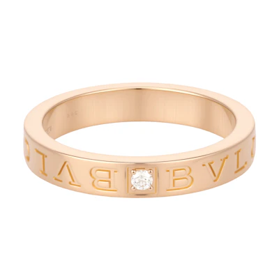 (Women) BVLGARI 18K Rose Gold Diamond Ring for Women - Elegant and Sweet Design AN854185