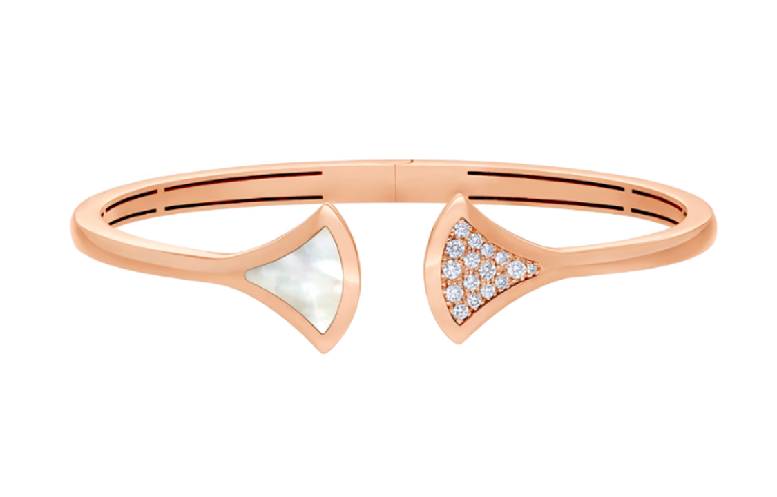 Lookbook (W) ブルガリ 18K ローズゴールド ファン型 ブレスレット 女性用 - ソリッドゴールド. 356741