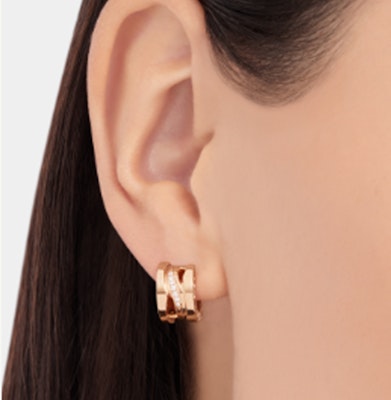 (W) 寶格麗B.ZERO1 18K玫瑰金鑽石鑲嵌女性耳環 356131 Purchase (W) 寶格麗B.ZERO1 18K玫瑰金鑽石鑲嵌女性耳環 356131