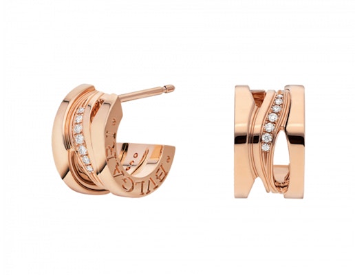 (W) 寶格麗B.ZERO1 18K玫瑰金鑽石鑲嵌女性耳環 356131 Cheap (W) 寶格麗B.ZERO1 18K玫瑰金鑽石鑲嵌女性耳環 356131
