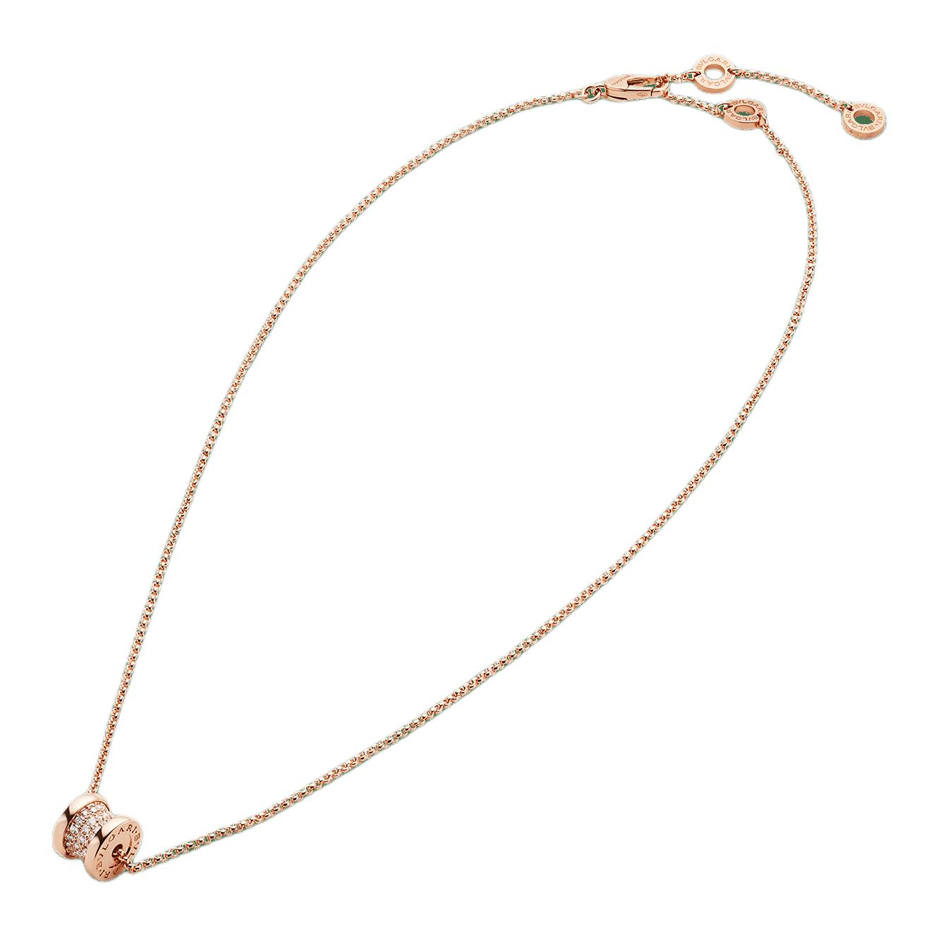 (Women) BVLGARI B.ZERO1 18K Rose Gold Necklace for Women - Logo Design. CL857518 圖 3