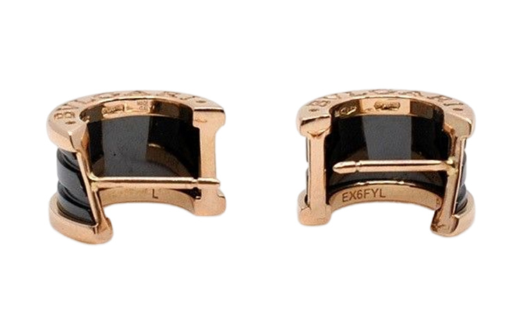 Purchase (W) 寶格麗 B.Zero1 黑色陶瓷玫瑰金耳環對。 OR85609134705