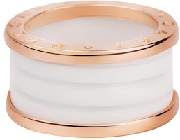 (Women) BVLGARI B.ZERO1 Four-Band 18K Rose Gold Logo Ring for Women - Rose Gold. B.zero1 (Women) BVLGARI B.ZERO1 Four-Band 18K Rose Gold Logo Ring for Women - Rose Gold. B.zero1