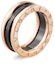 Shop (W) BVLGARI B.ZERO1 玫瑰金陶瓷窄版雙環戒指 女款 AN855962