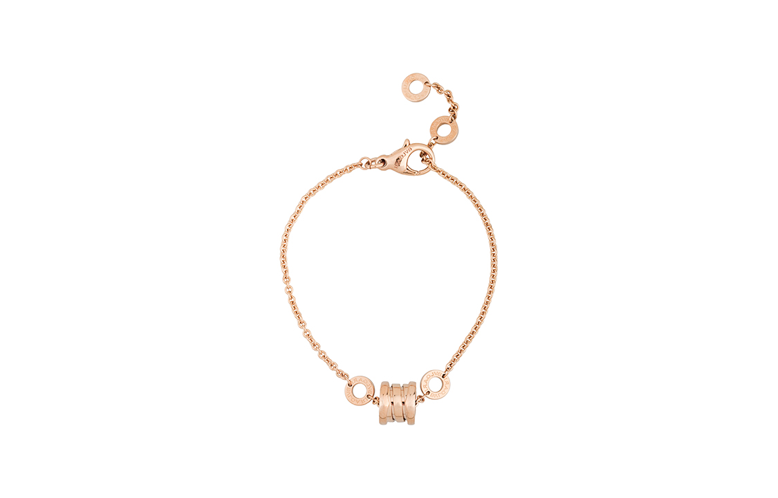 (Women) BVLGARI B.ZERO1 Series 18K Rose Gold Triple Spiral  Bracelet. BR857254